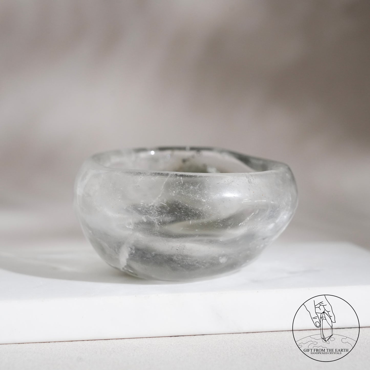 Clear quartz bowl