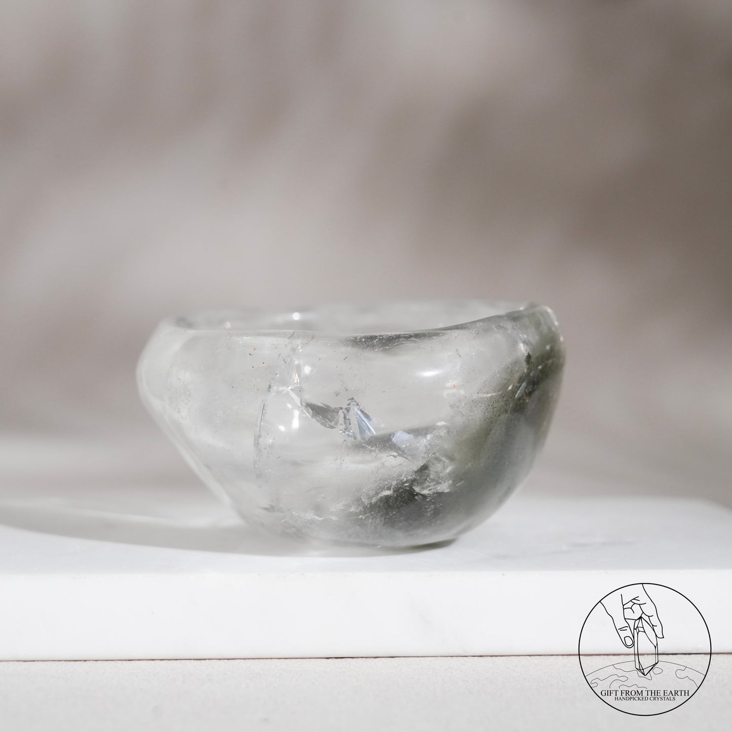 Clear quartz bowl