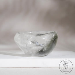 綠幽靈白水晶碗