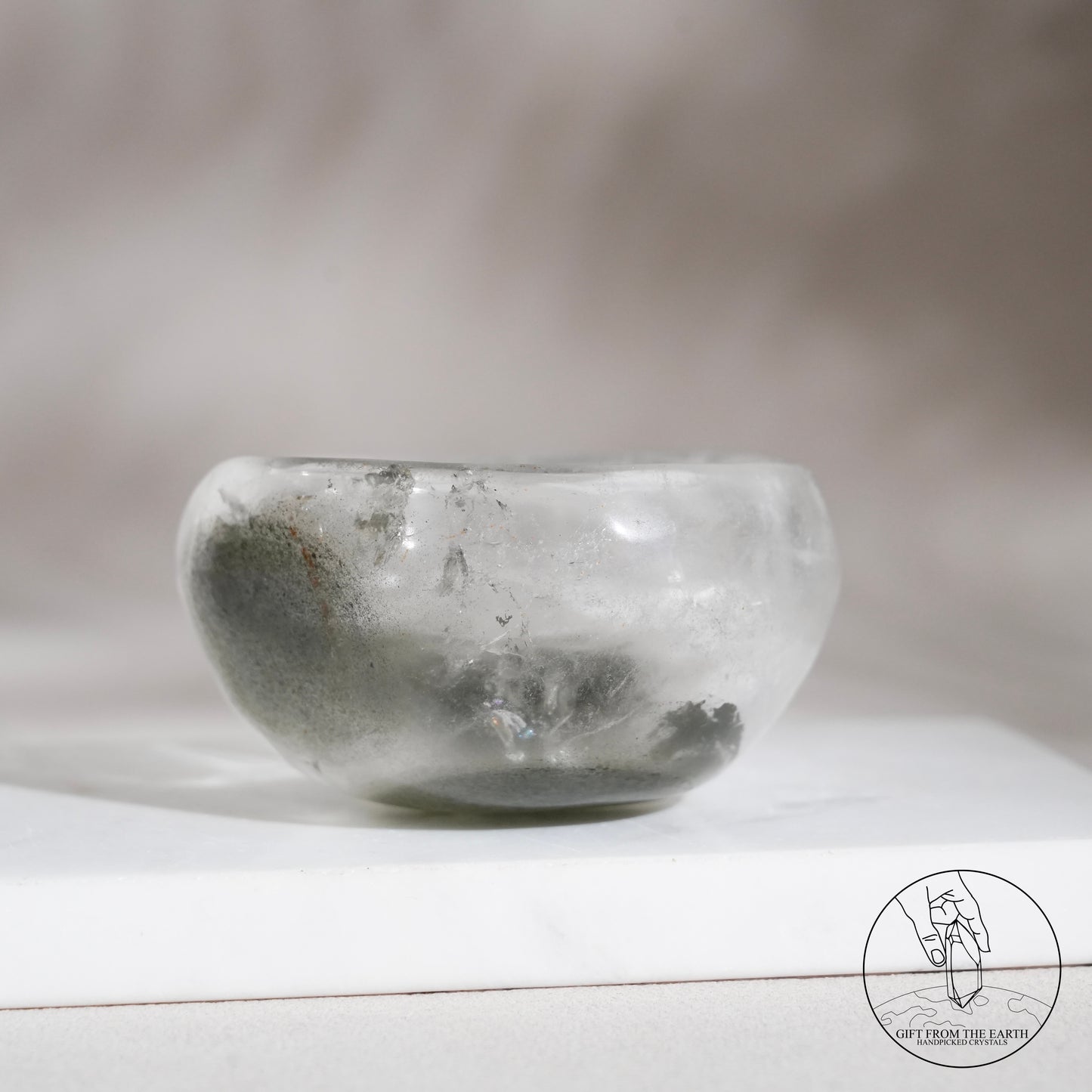 Clear quartz bowl
