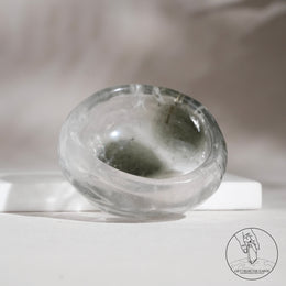 綠幽靈白水晶碗