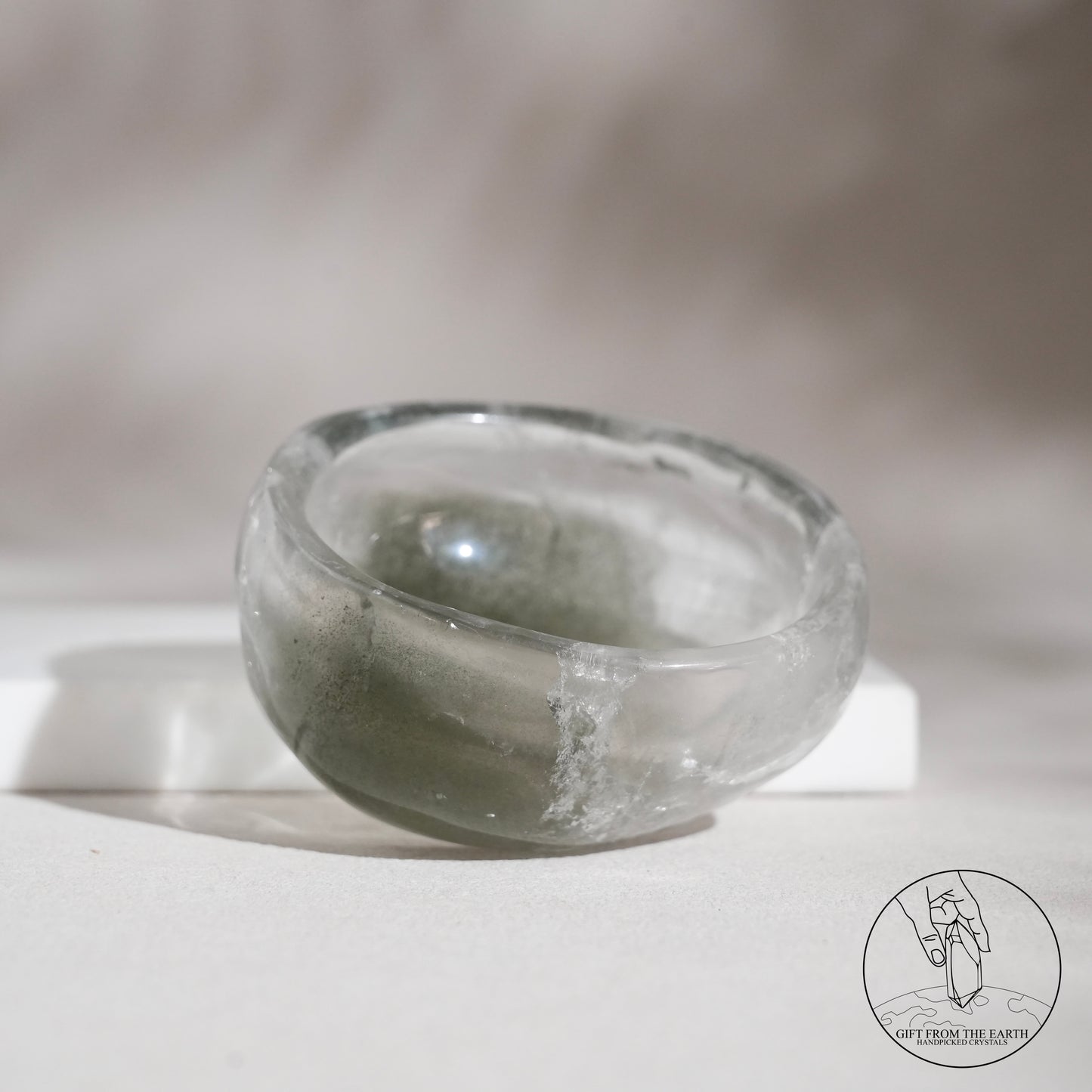 Clear quartz bowl