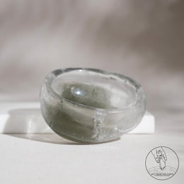 綠幽靈白水晶碗
