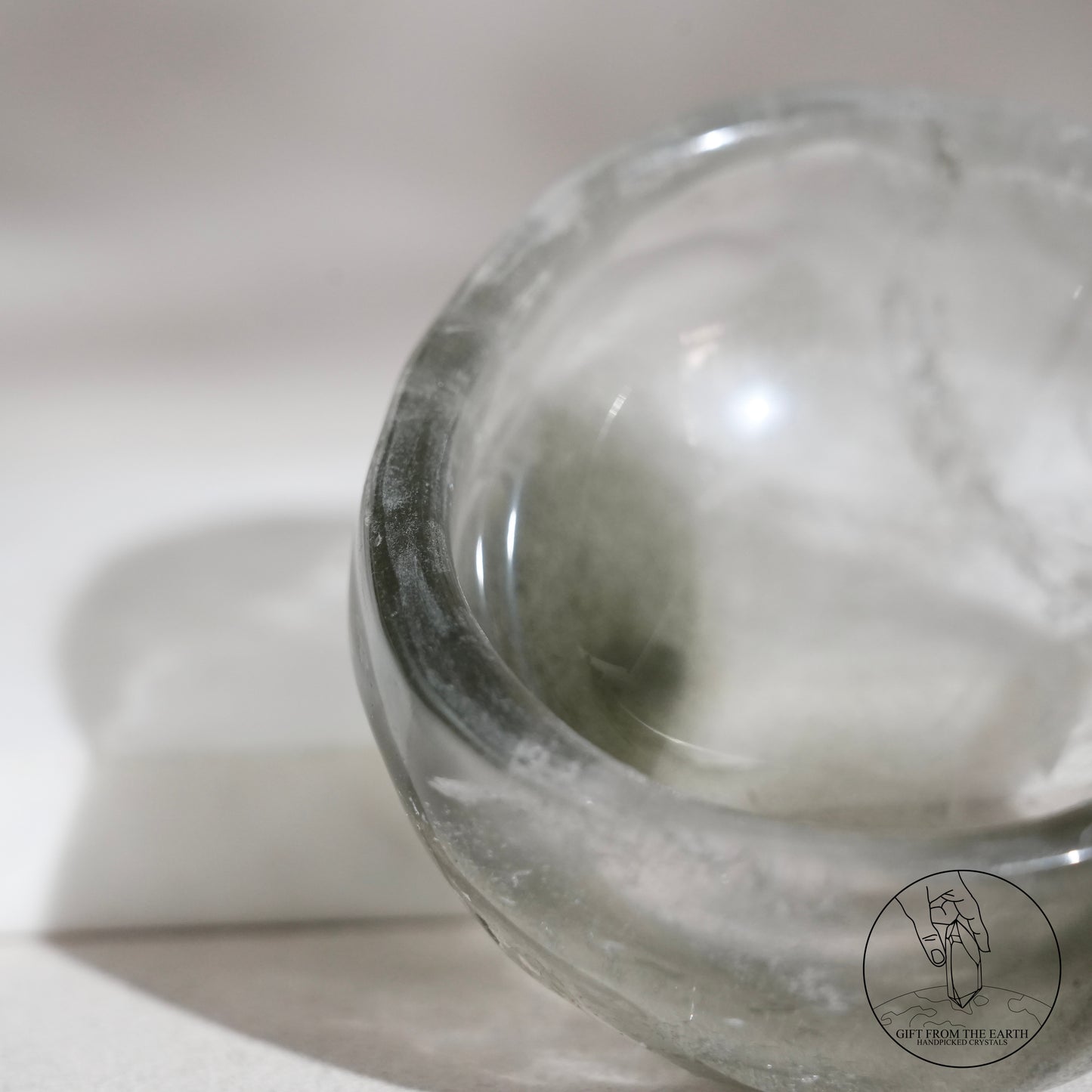 Clear quartz bowl
