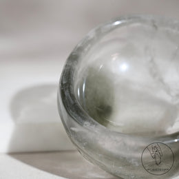 綠幽靈白水晶碗