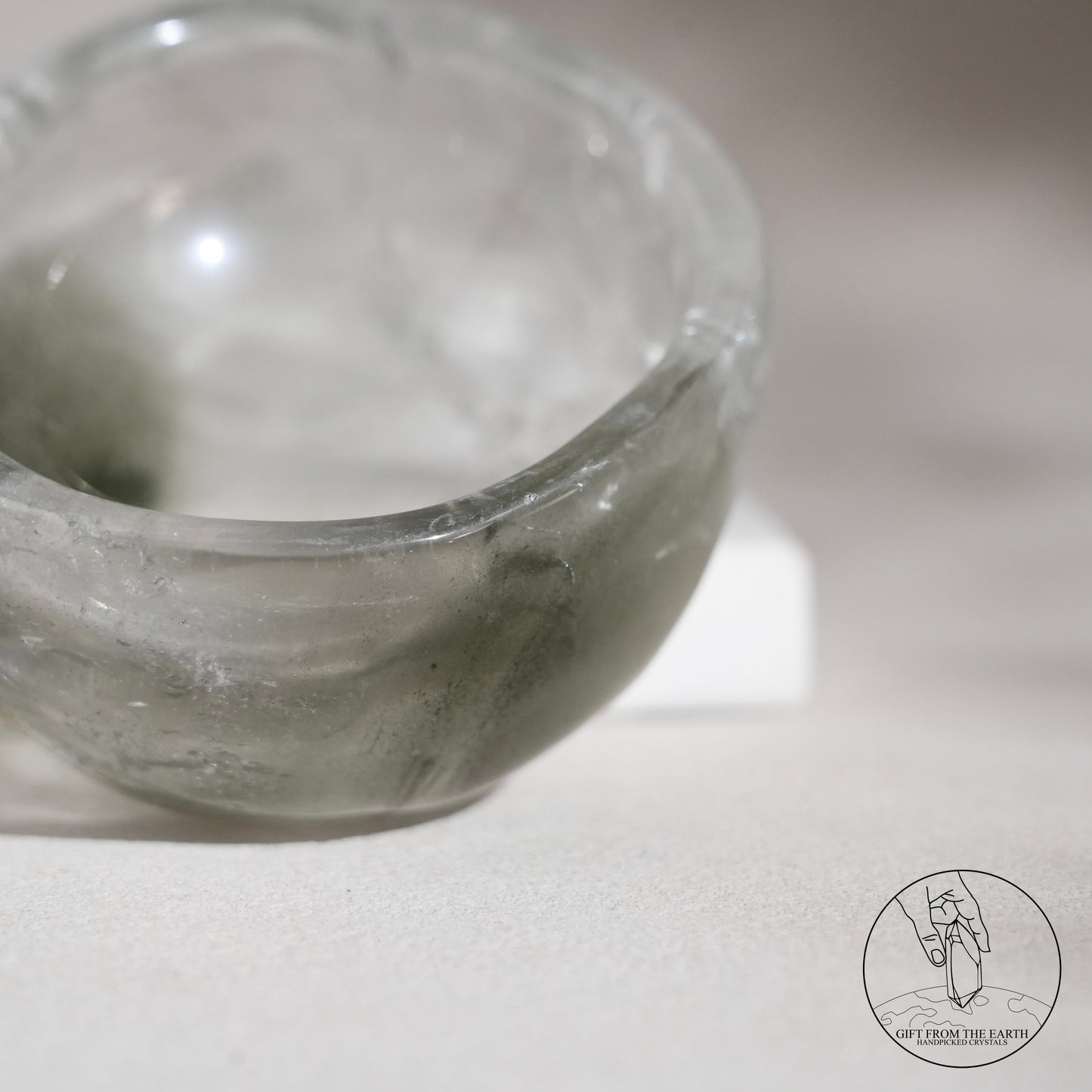 Clear quartz bowl