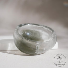 綠幽靈白水晶碗