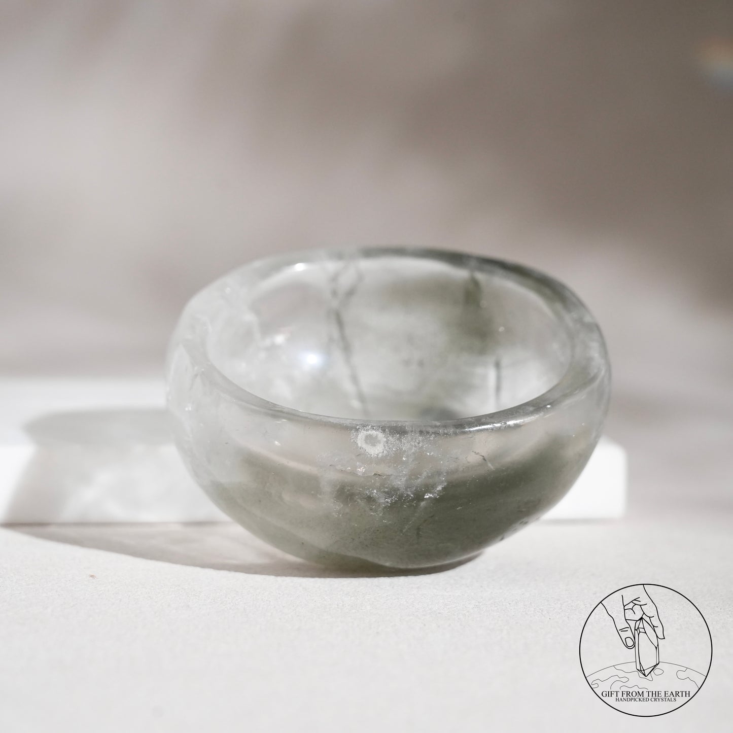 Clear quartz bowl