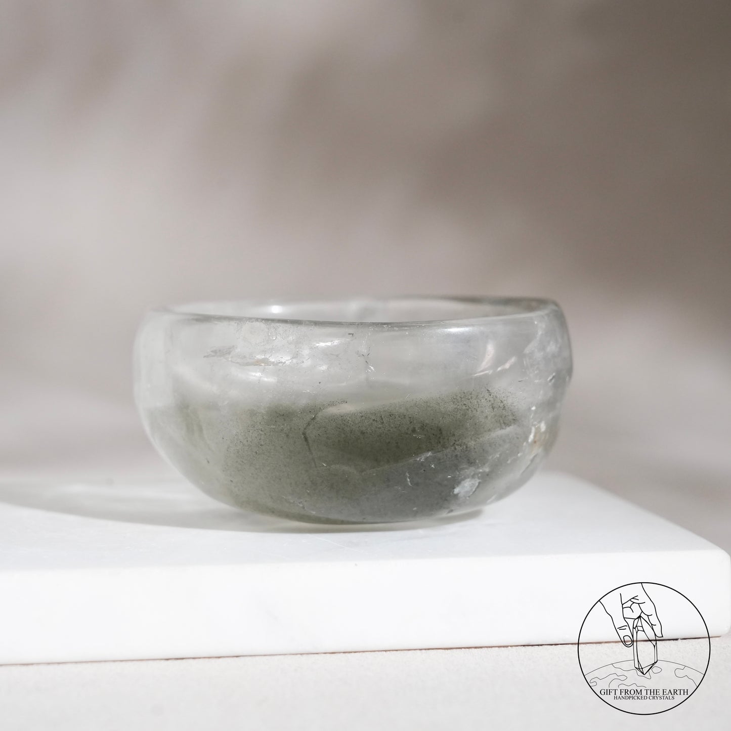 Clear quartz bowl
