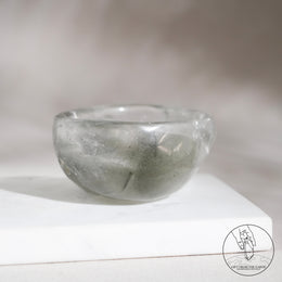 綠幽靈白水晶碗