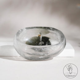 綠幽靈白水晶碗