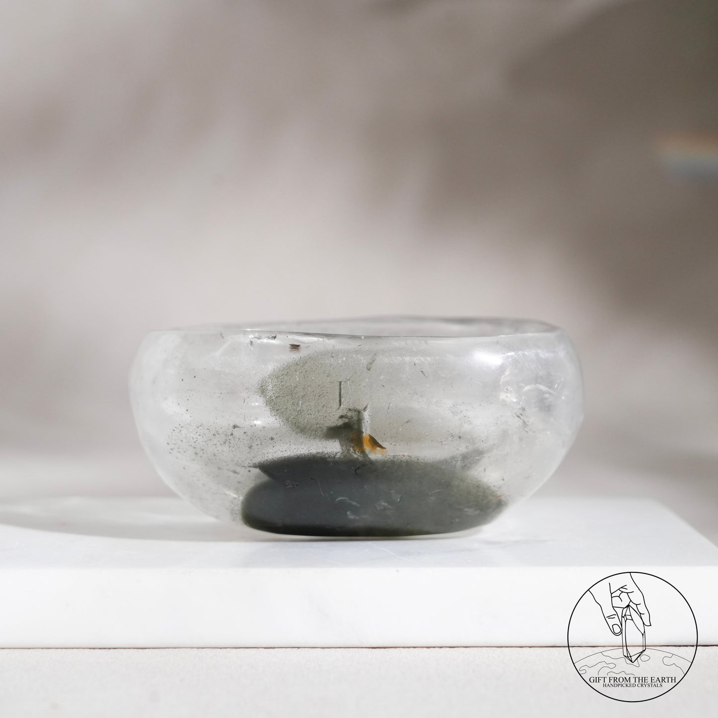 Clear quartz bowl