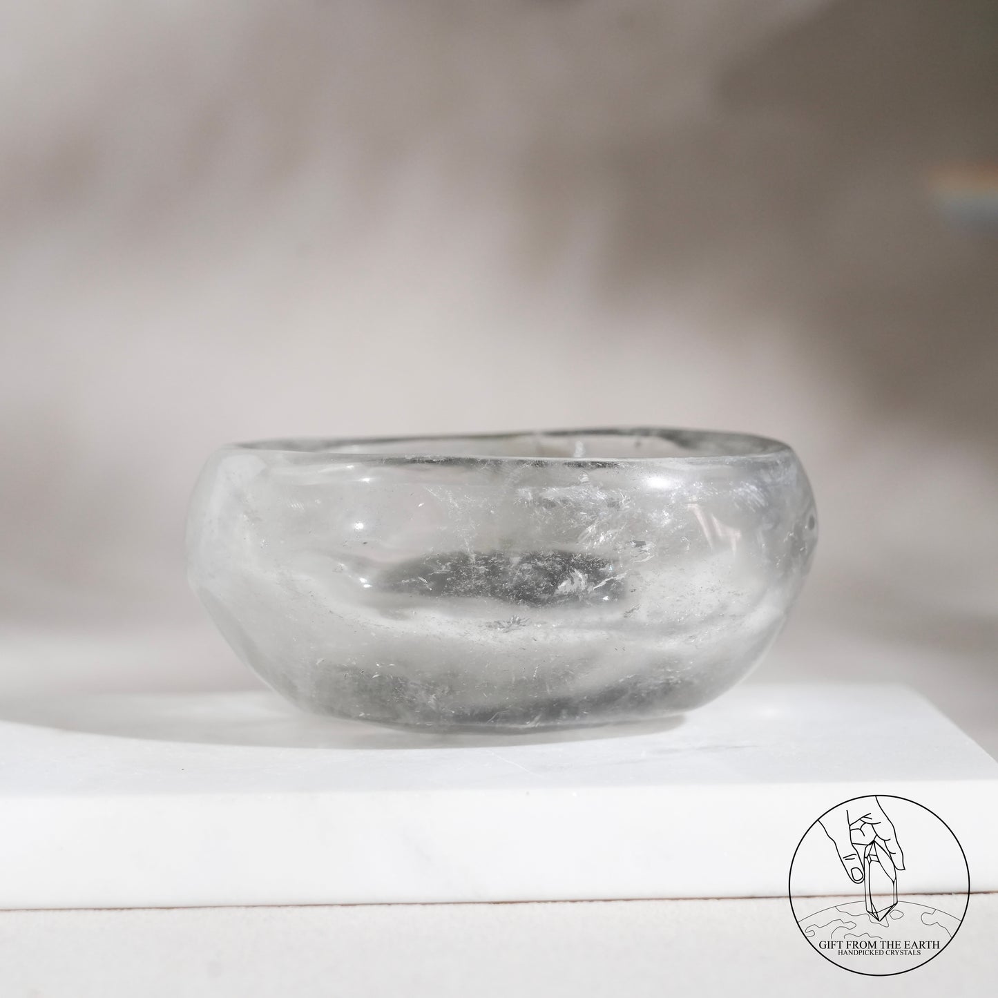 Clear quartz bowl