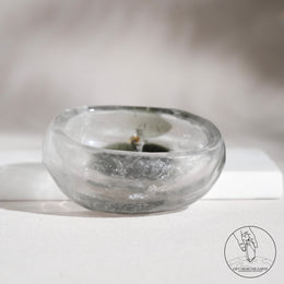 綠幽靈白水晶碗