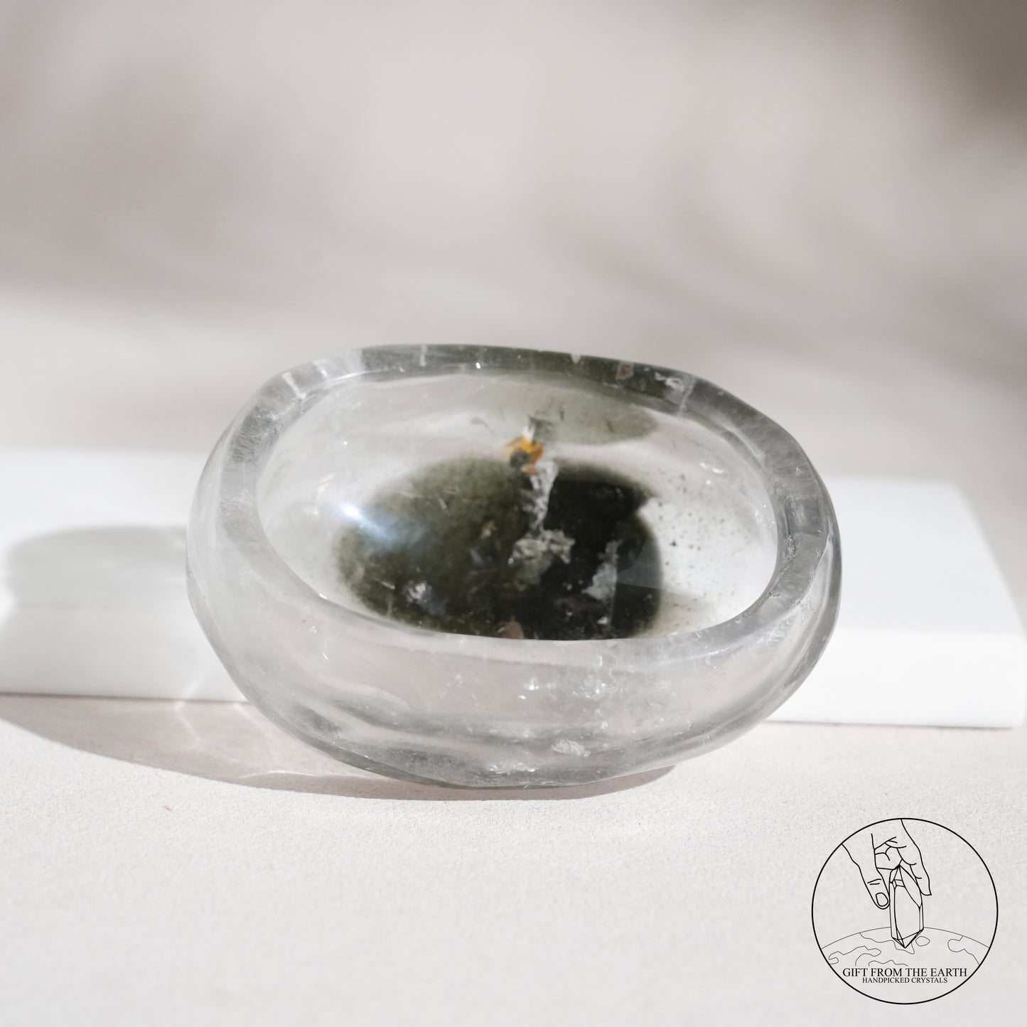 Clear quartz bowl