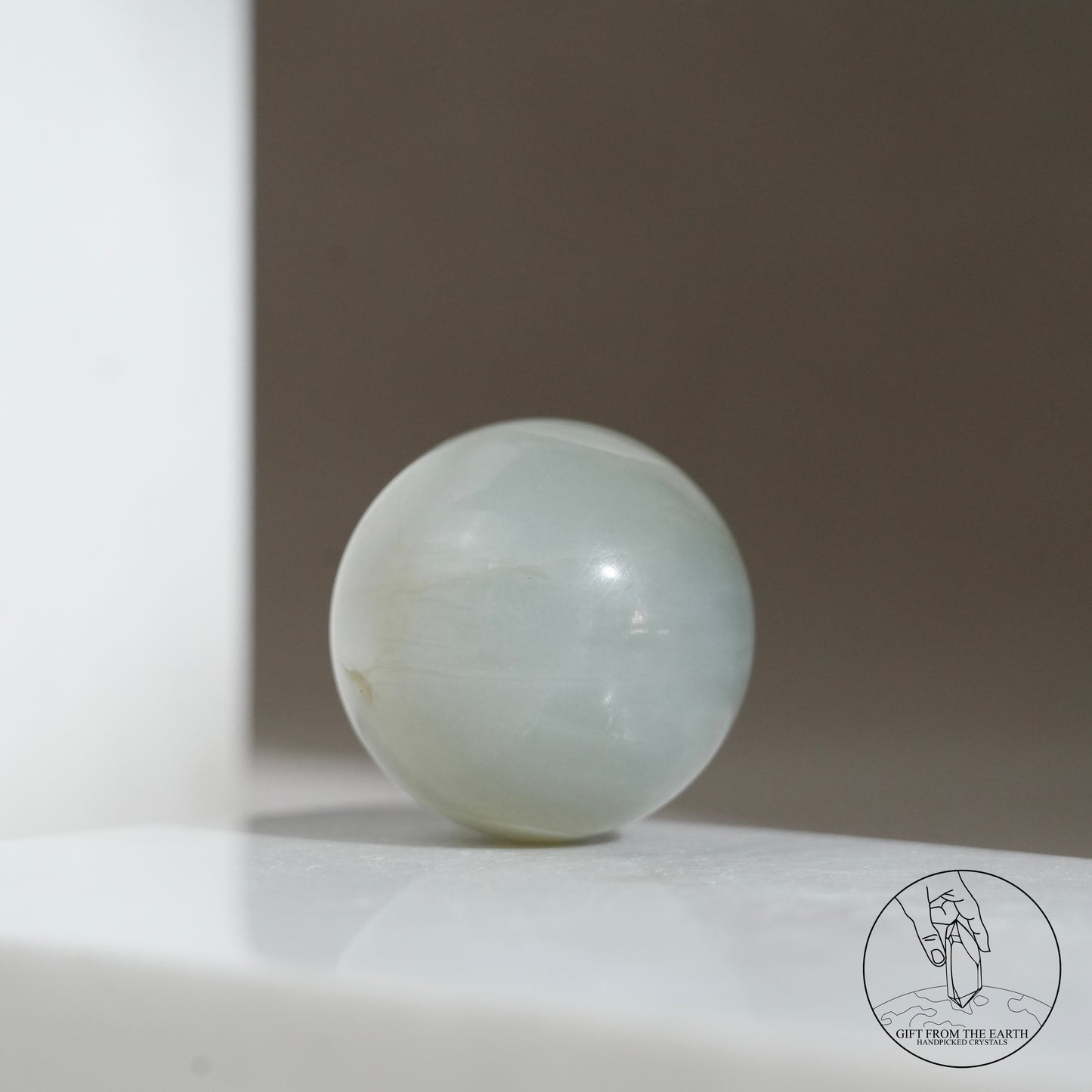 Tanzanian green moonstone sphere