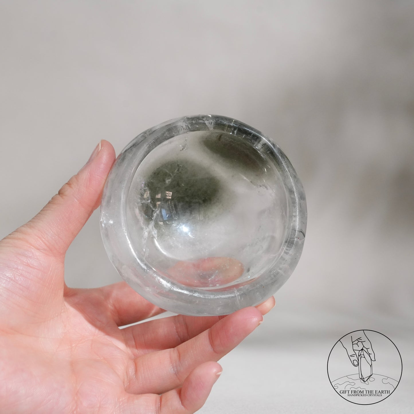 Clear quartz bowl