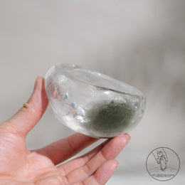 綠幽靈白水晶碗