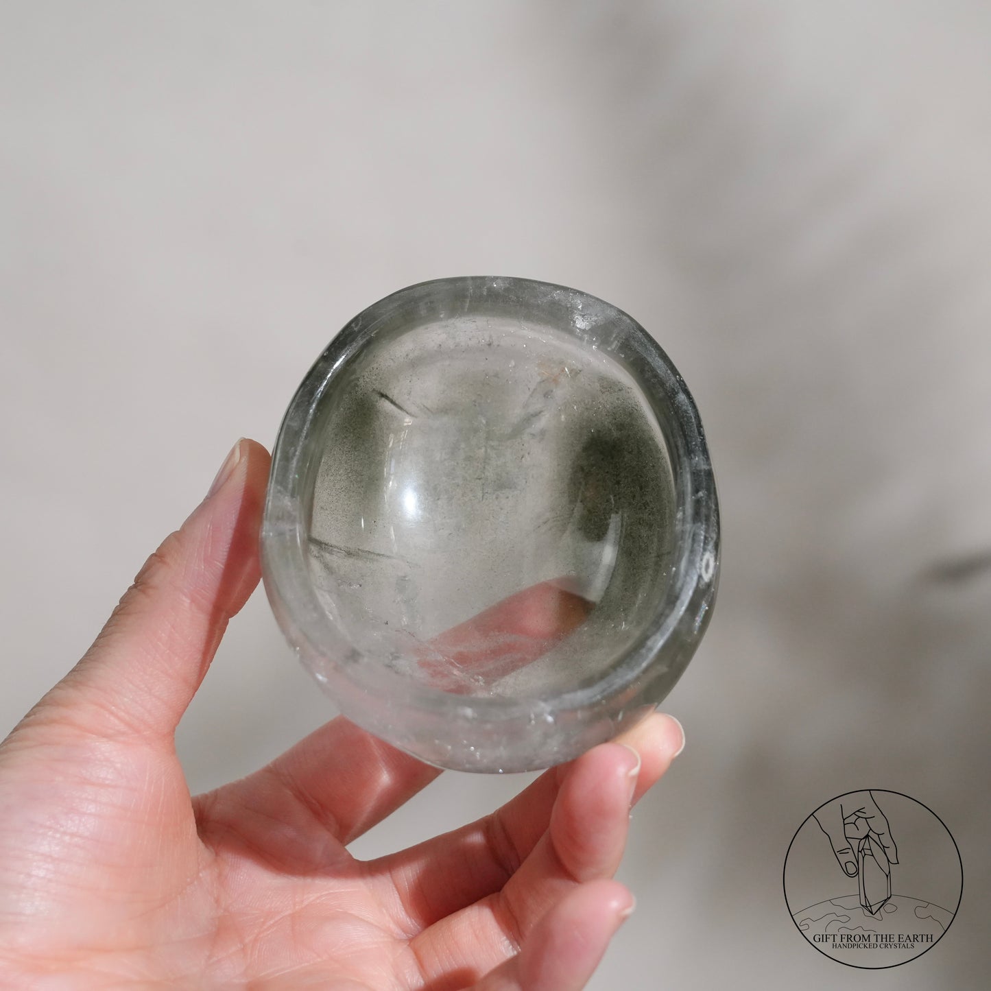 Clear quartz bowl