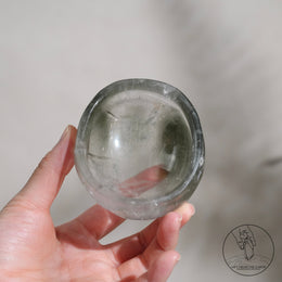 綠幽靈白水晶碗