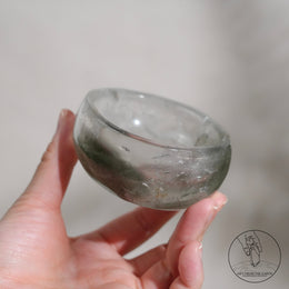 綠幽靈白水晶碗