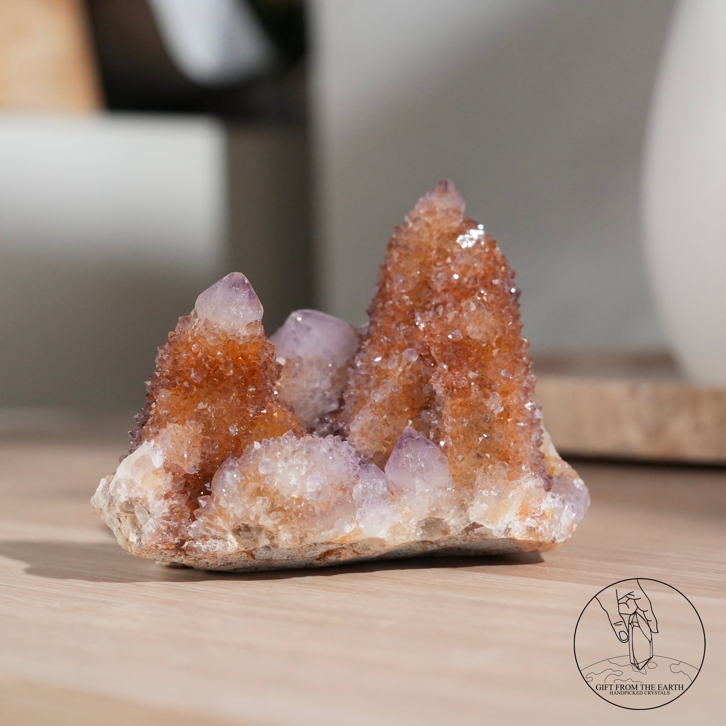 South African ametrine spirit quartz with hematite