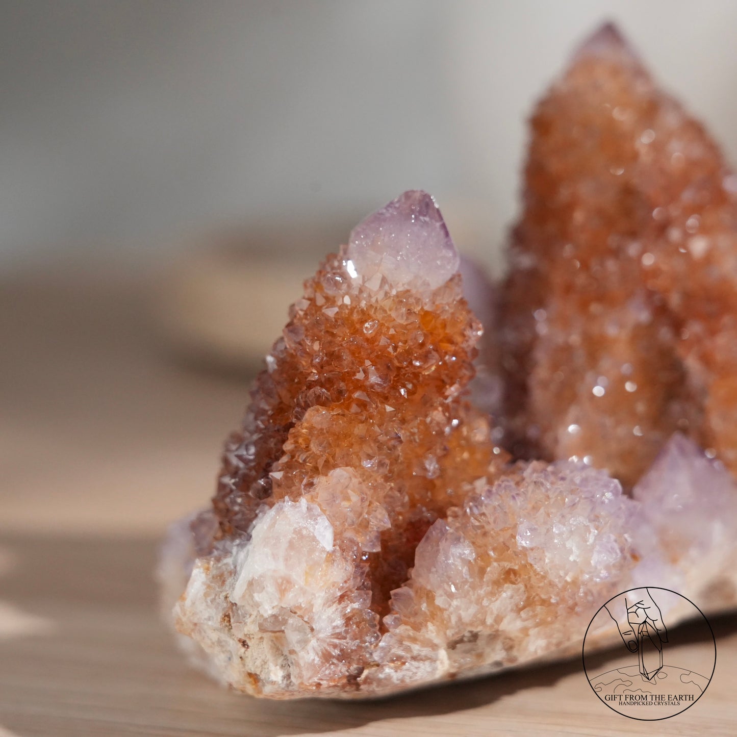 South African ametrine spirit quartz with hematite