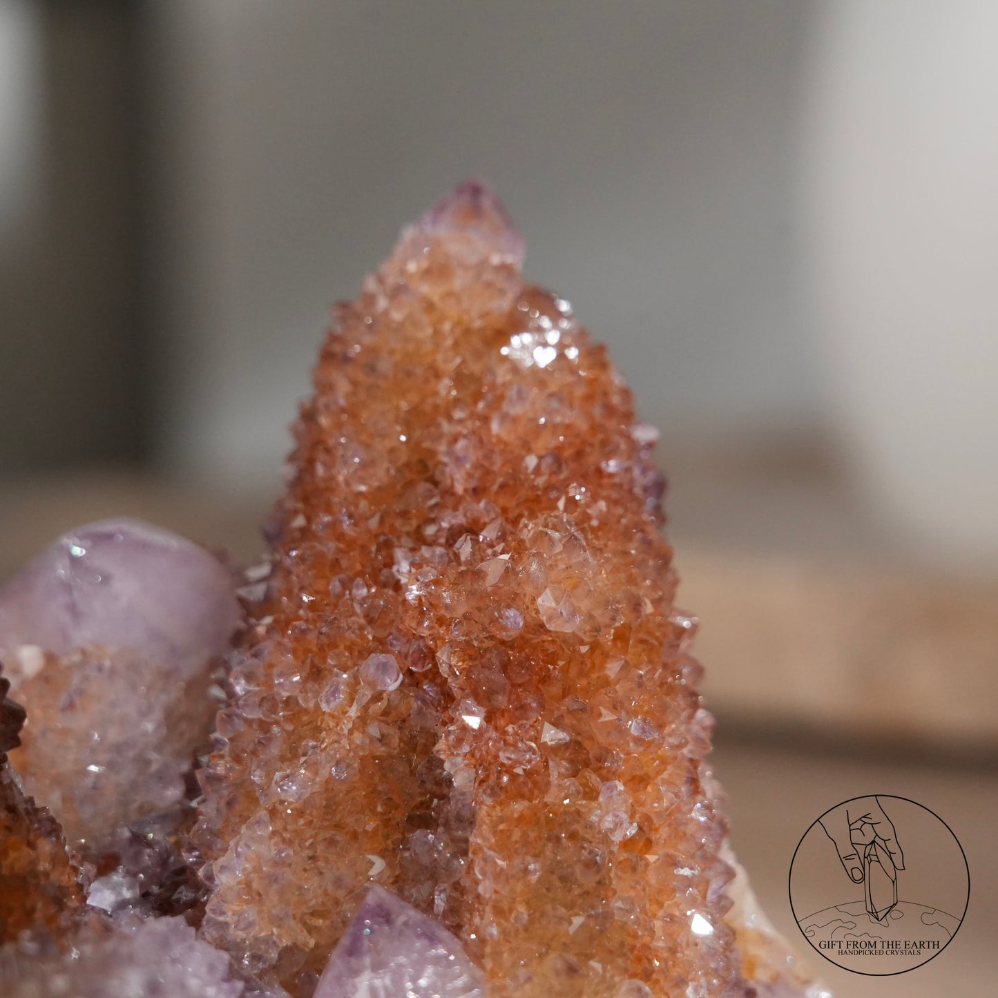 South African ametrine spirit quartz with hematite