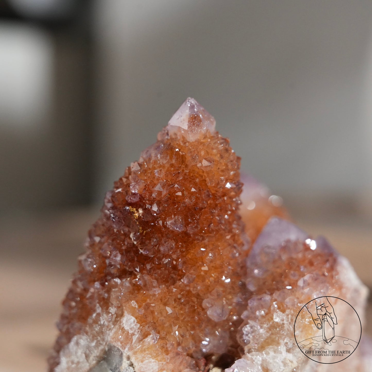 South African ametrine spirit quartz with hematite