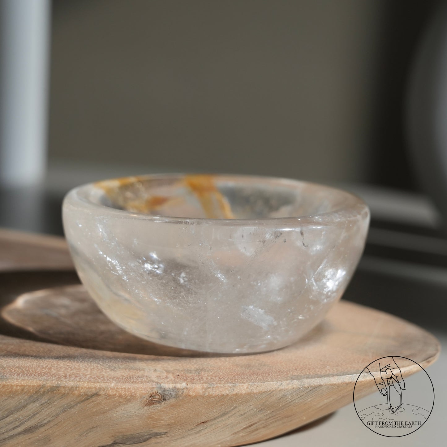 Clear quartz bowl