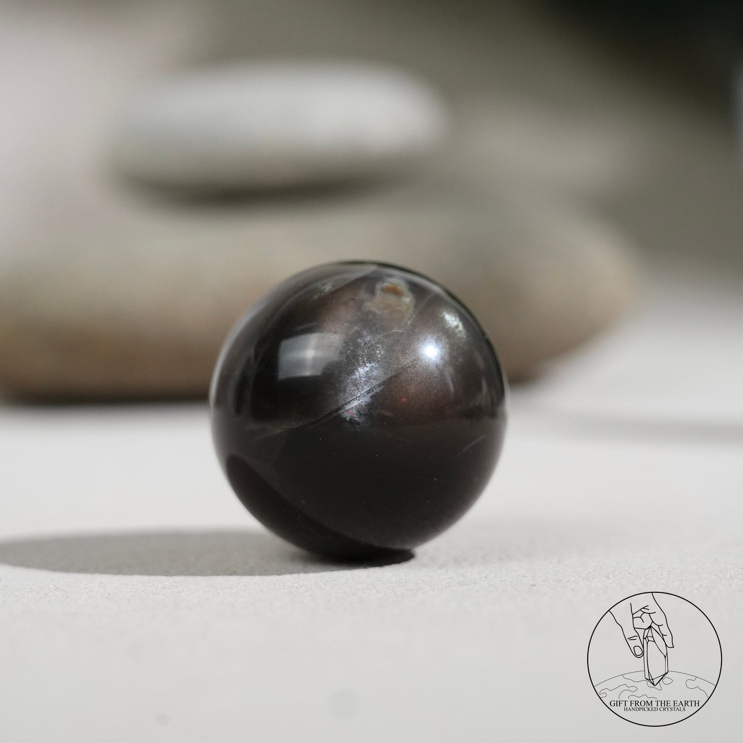 Black sunstone sphere