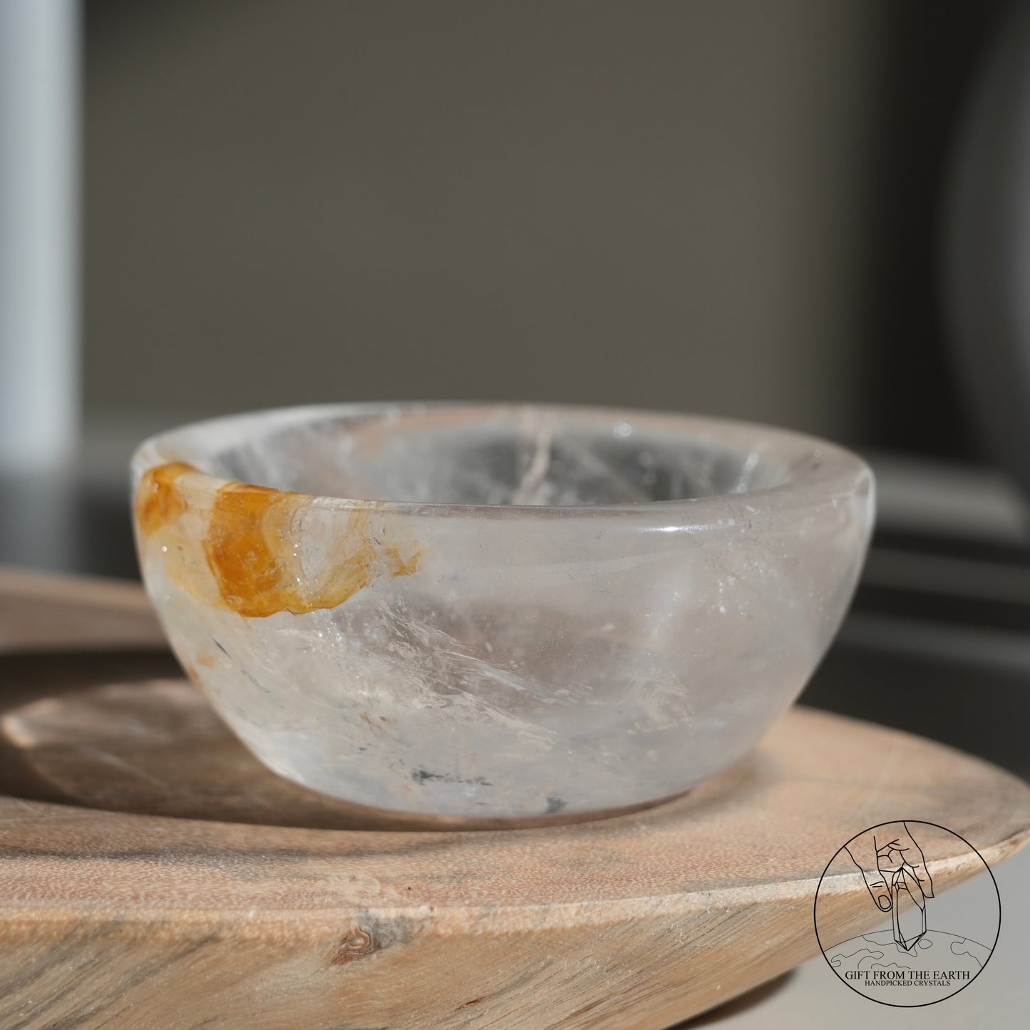 Clear quartz bowl