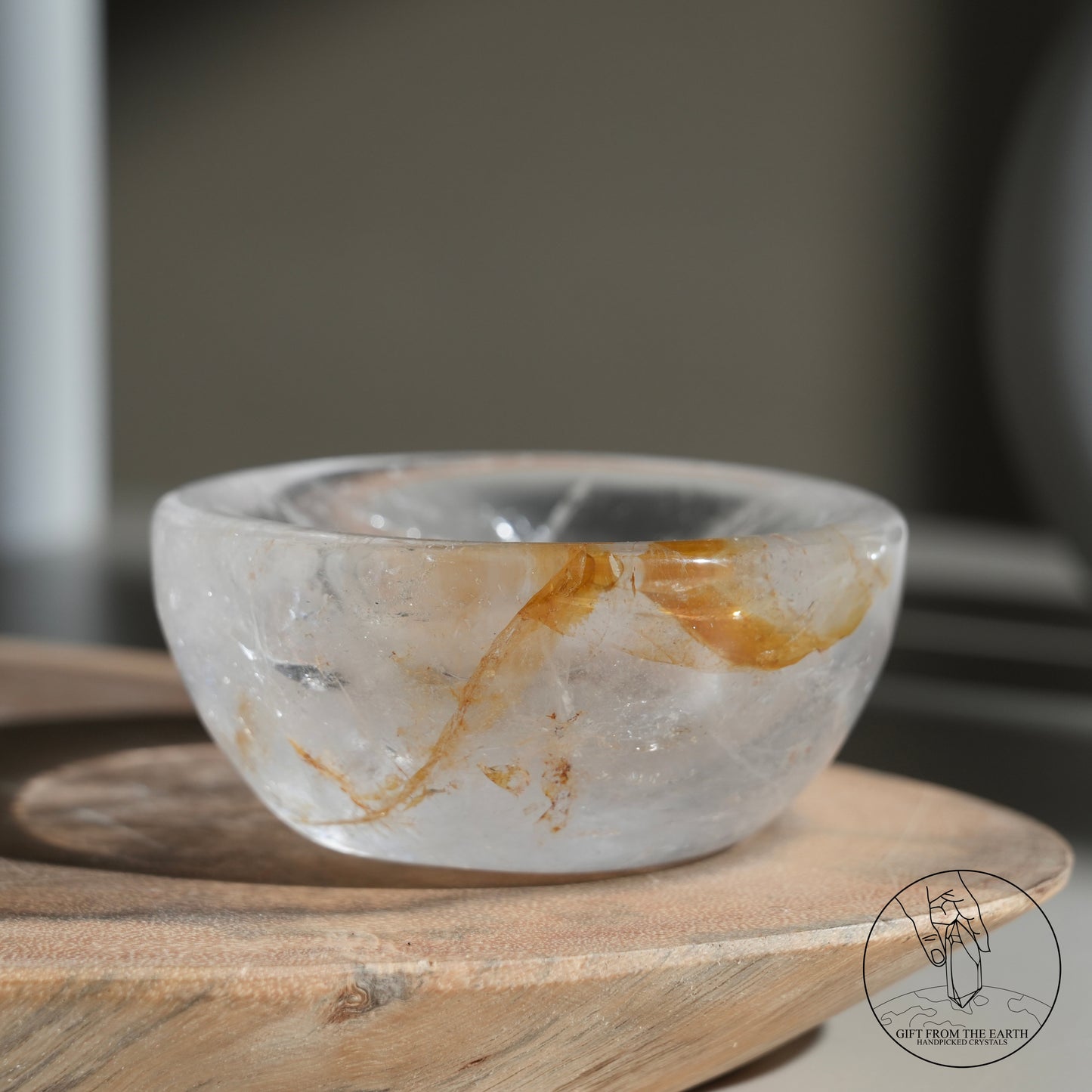 Clear quartz bowl
