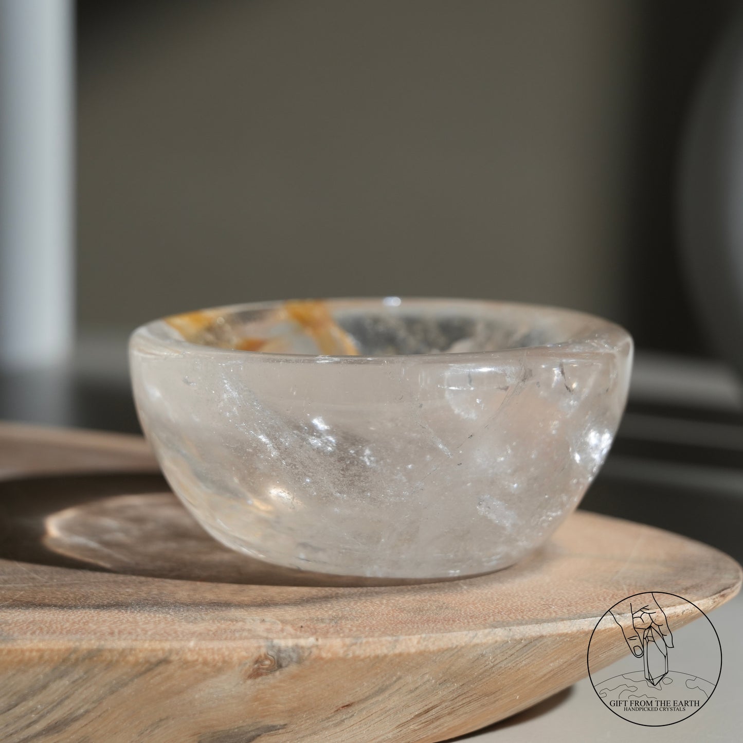 Clear quartz bowl