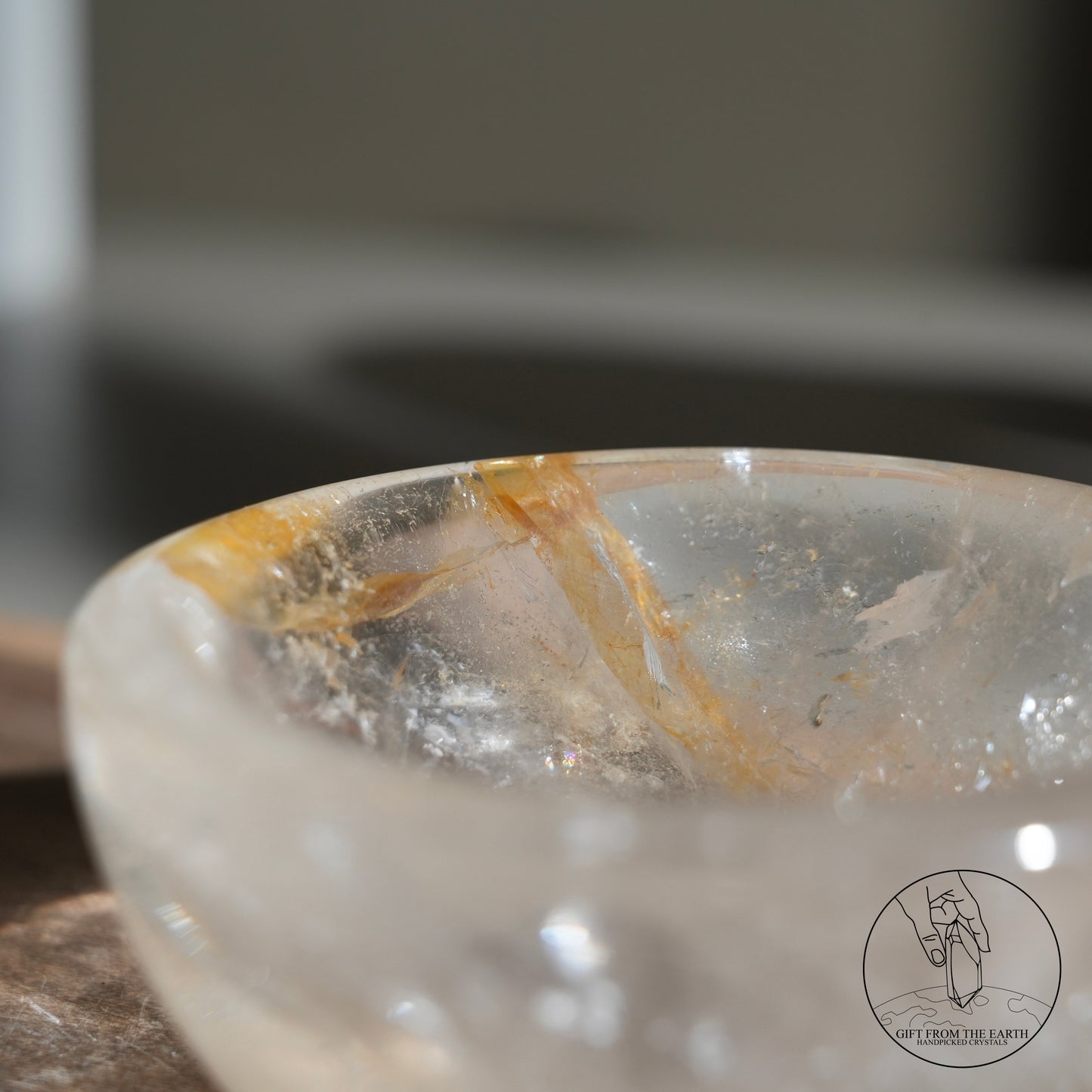 Clear quartz bowl