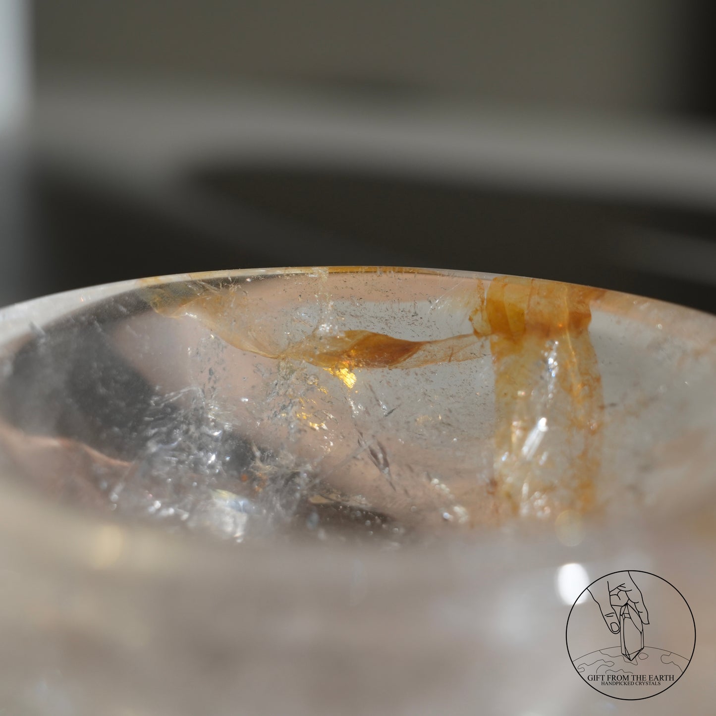 Clear quartz bowl
