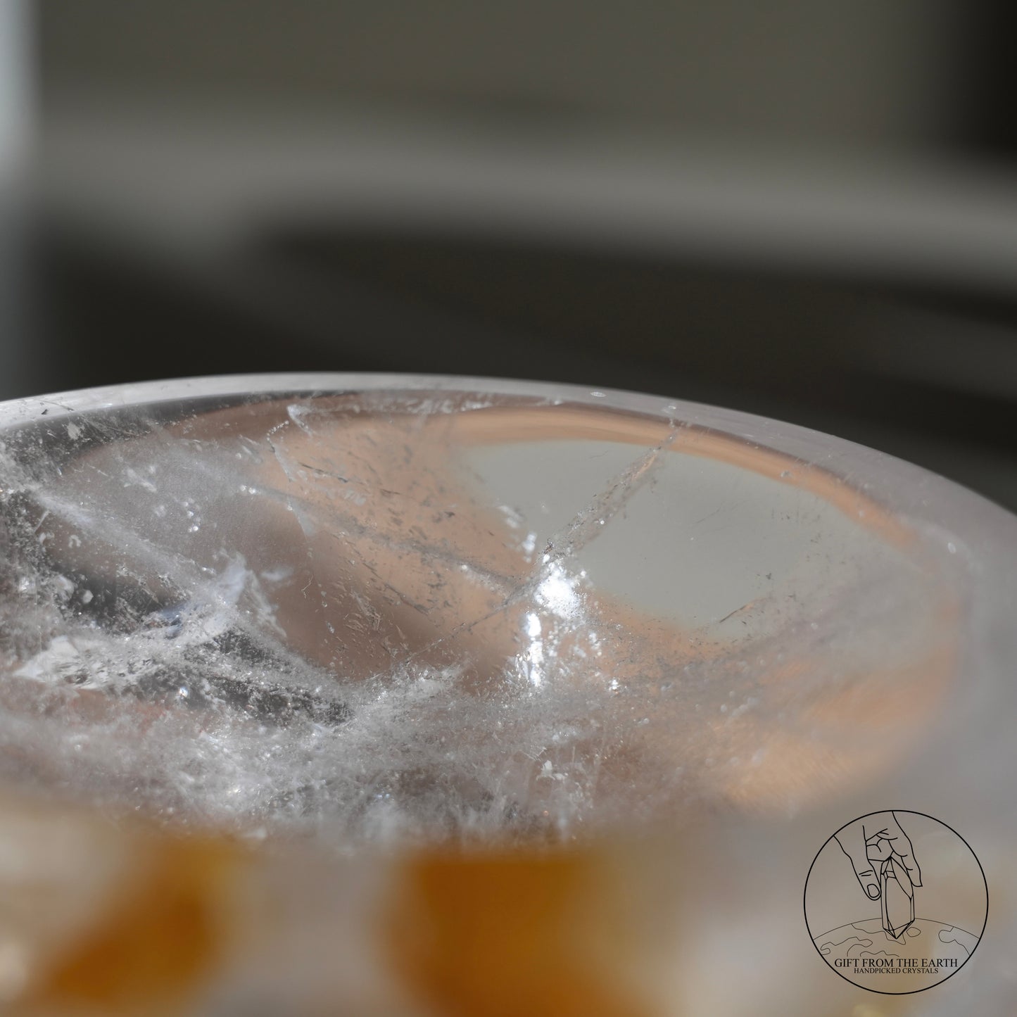 Clear quartz bowl
