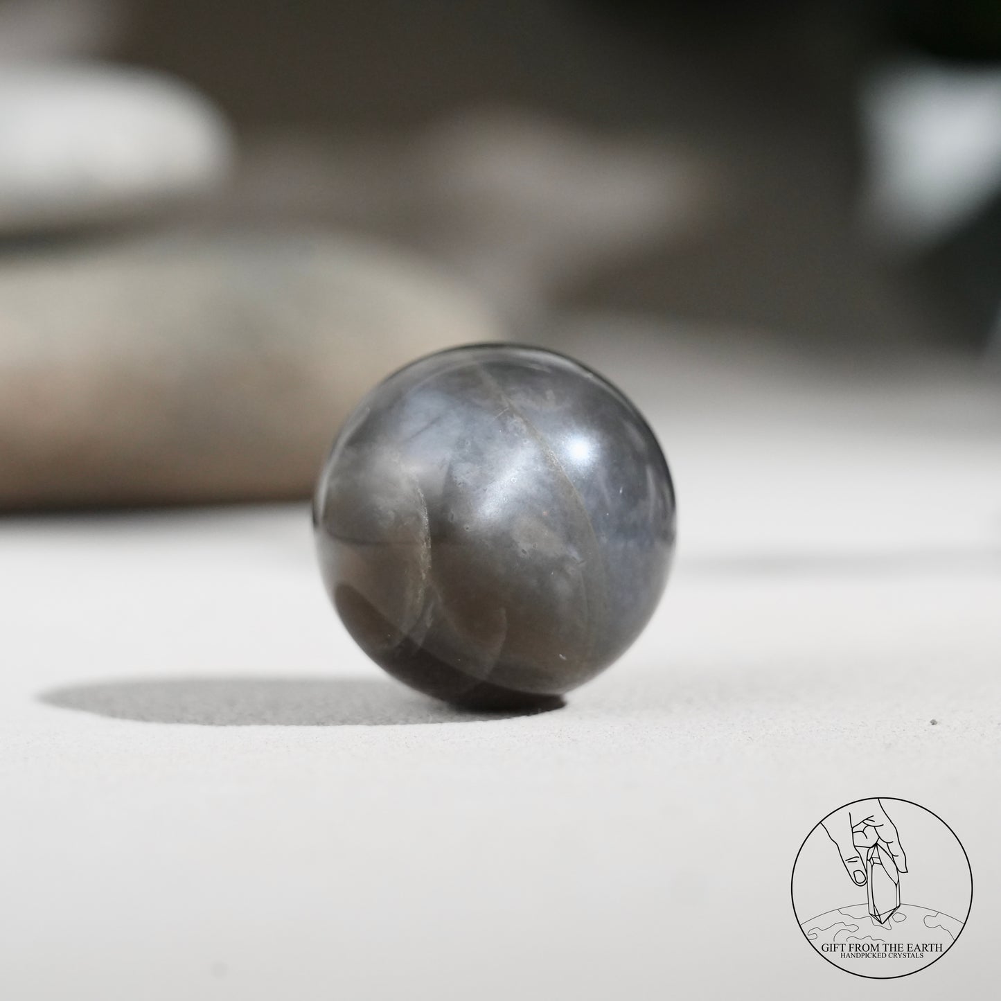 Black sunstone sphere