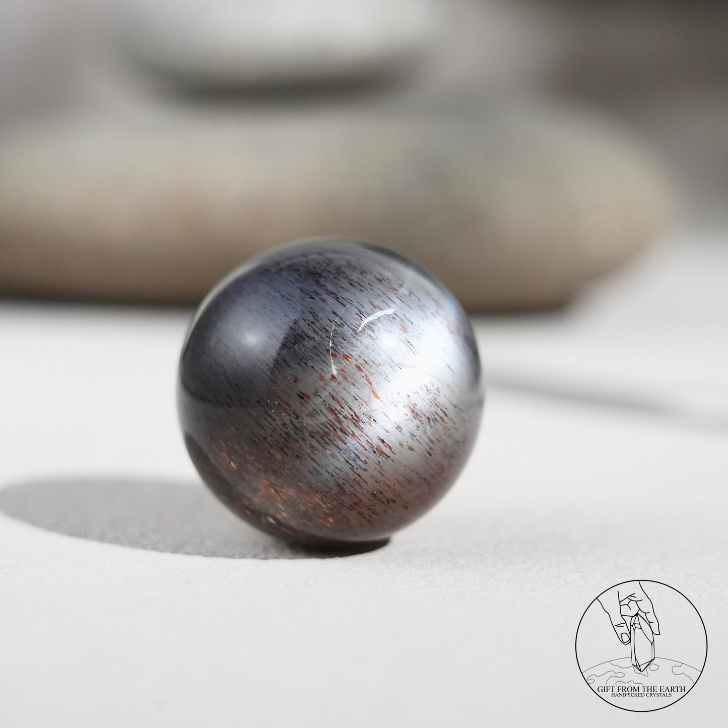 Black sunstone sphere