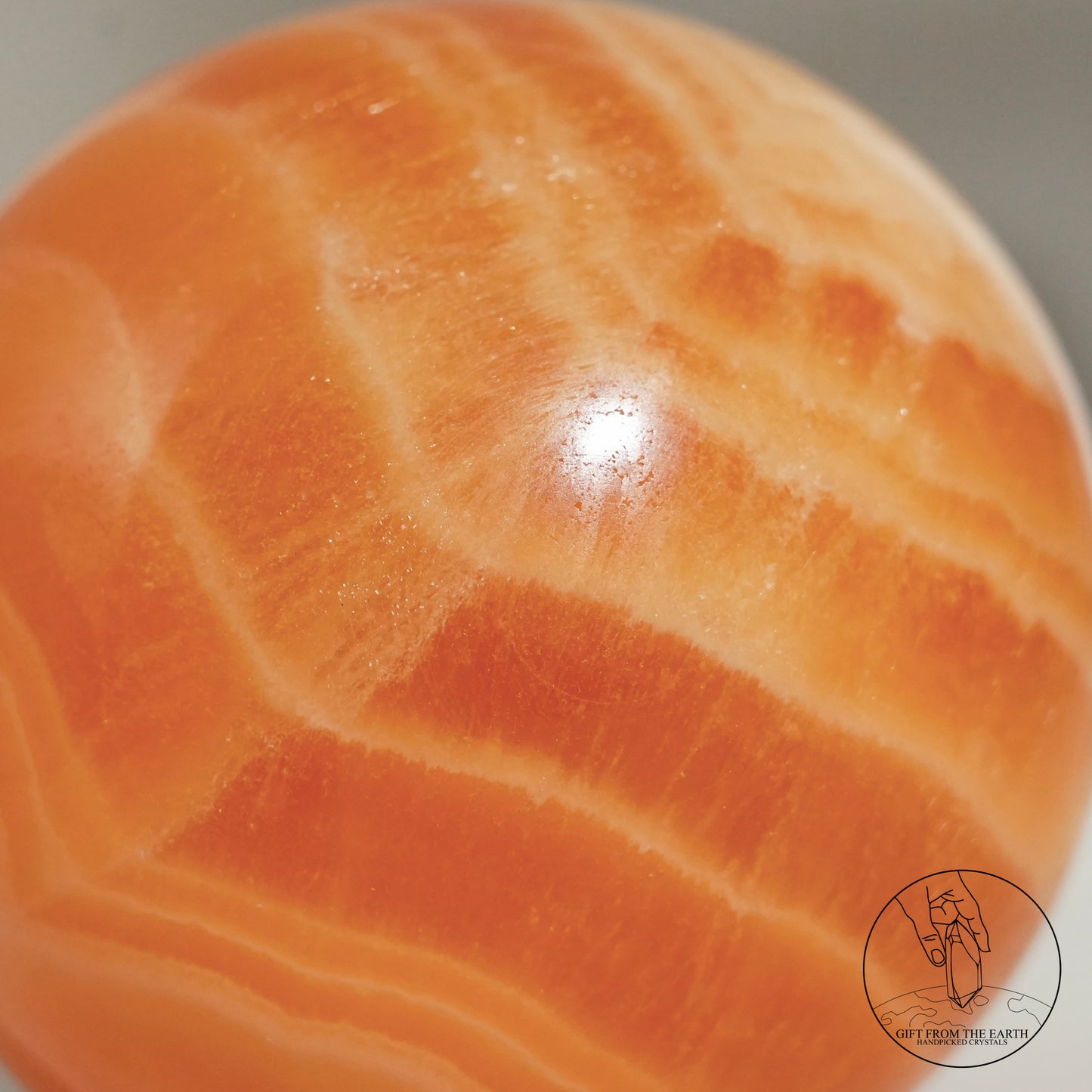 Orange calcite point