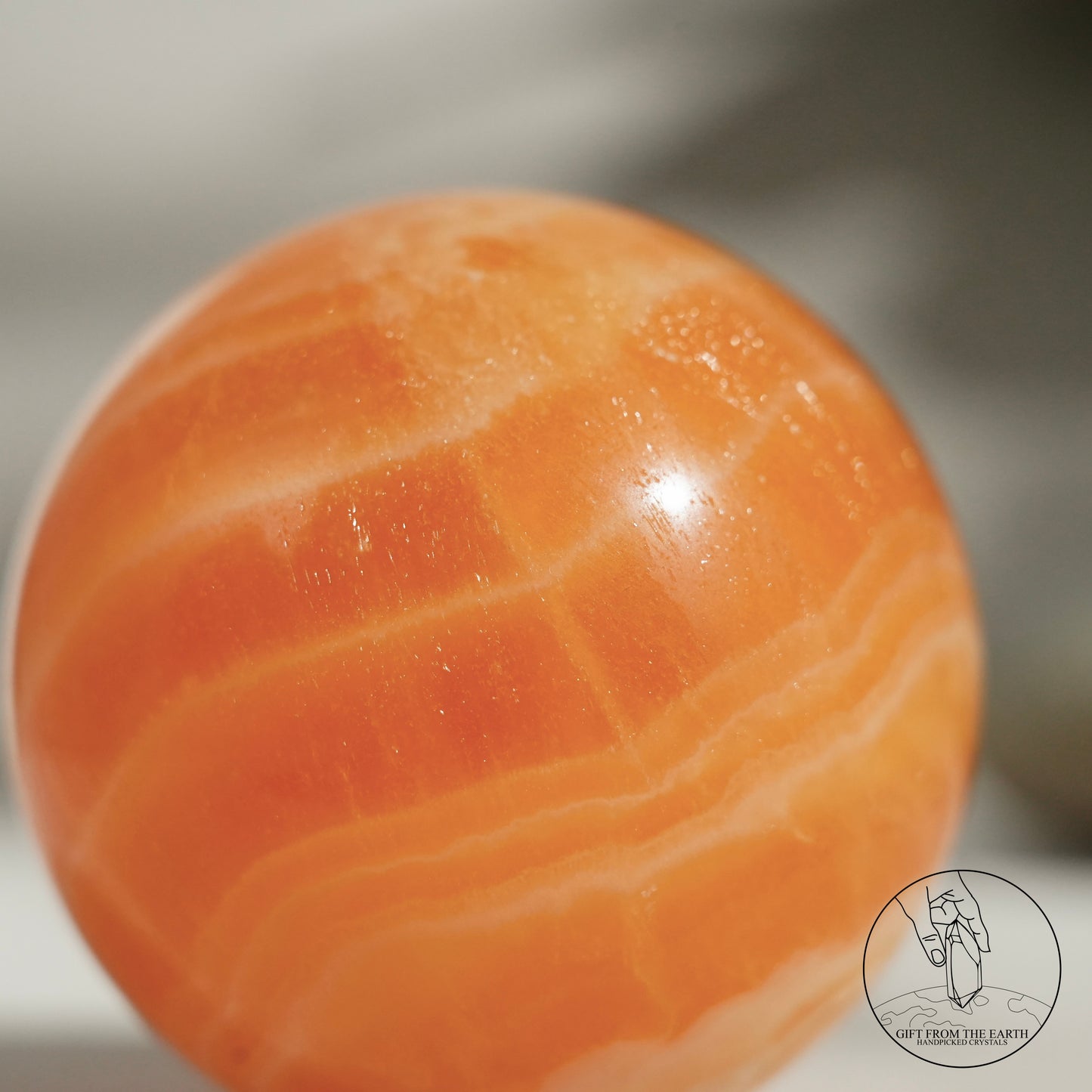 Orange calcite point