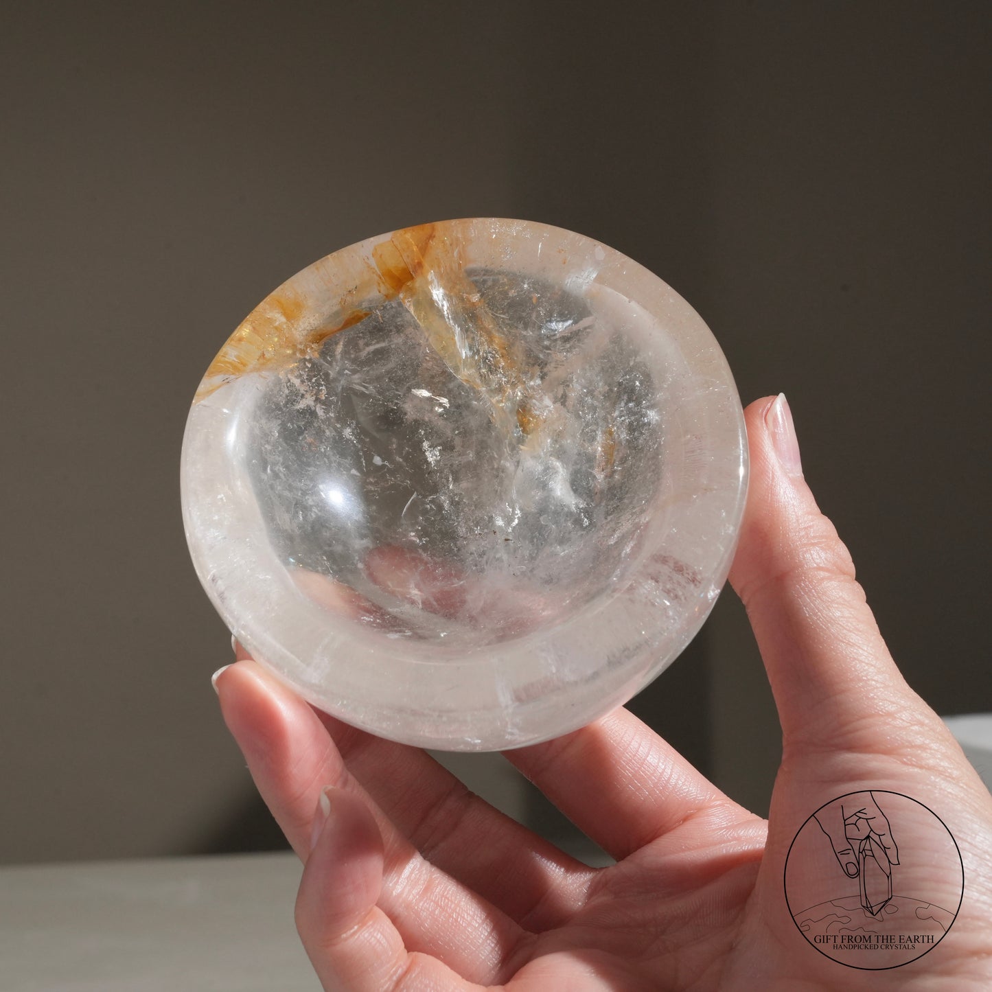 Clear quartz bowl
