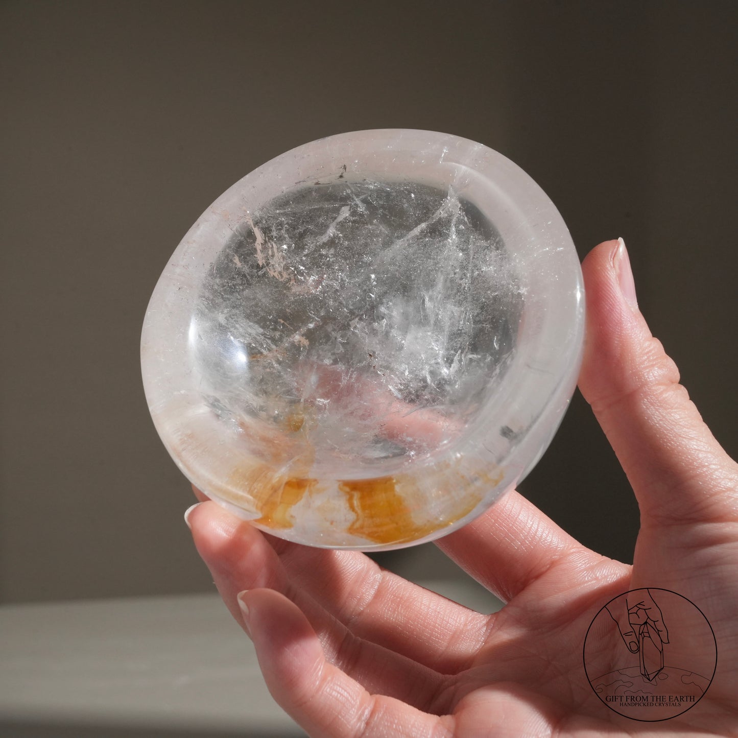 Clear quartz bowl