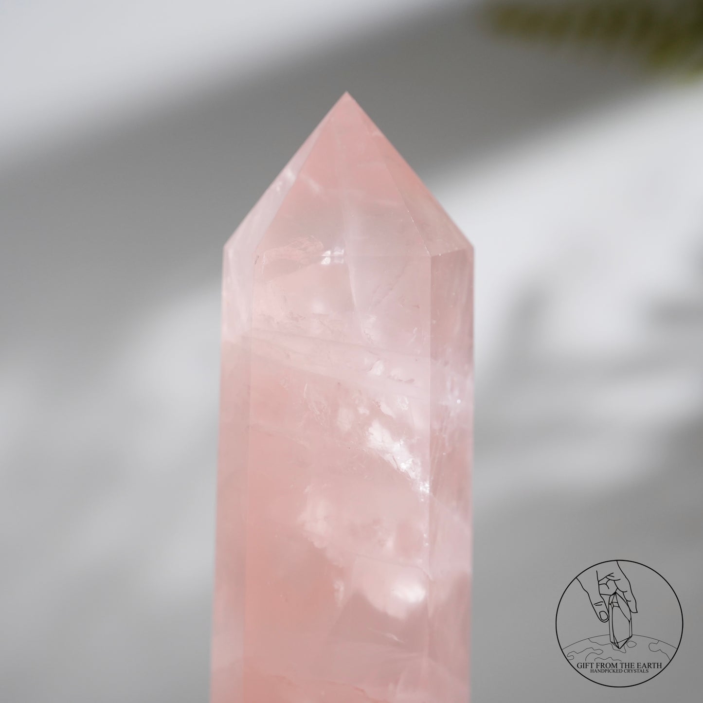 Mozambique rose quartz point