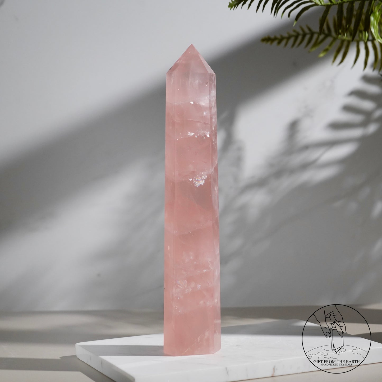 Mozambique rose quartz point