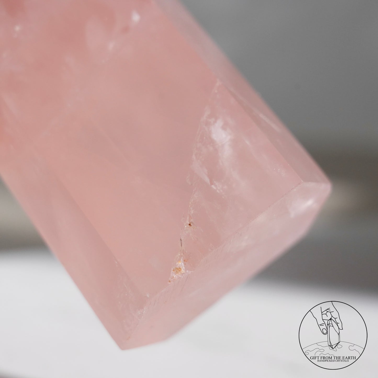 Mozambique rose quartz point