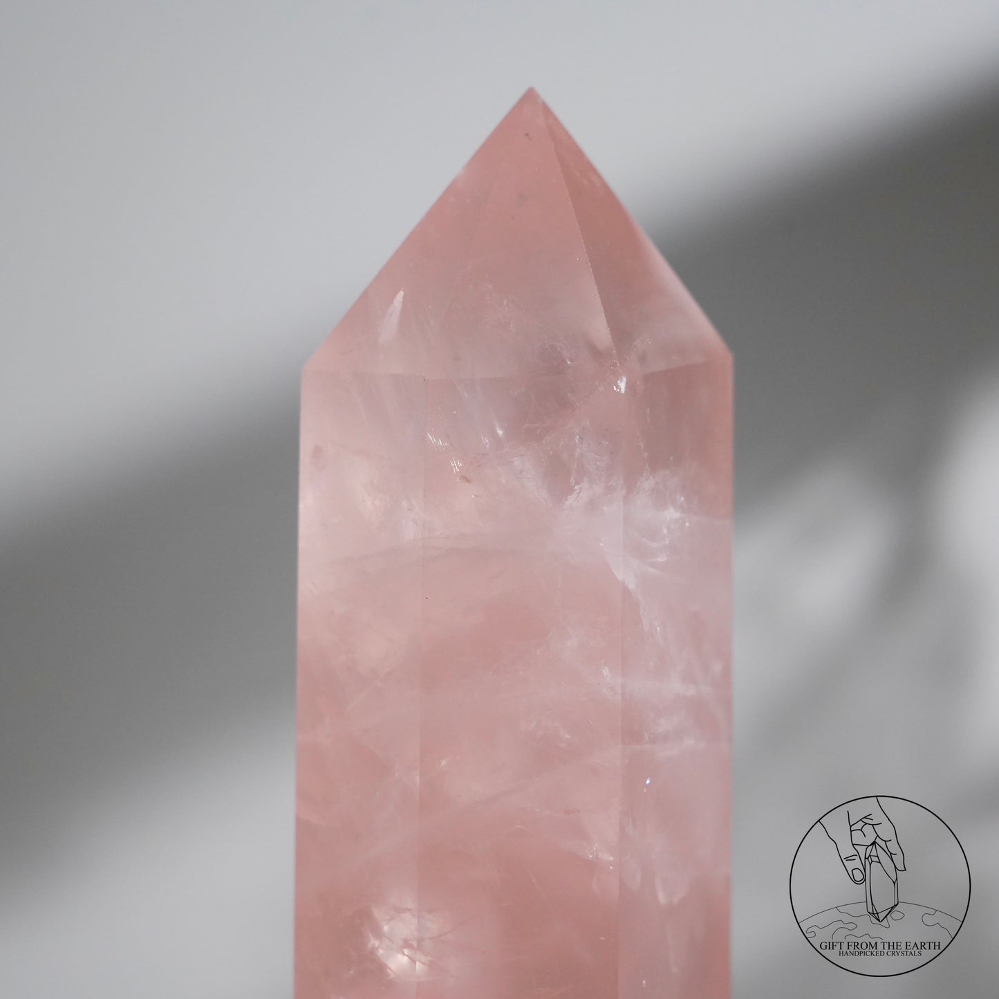 Mozambique rose quartz point