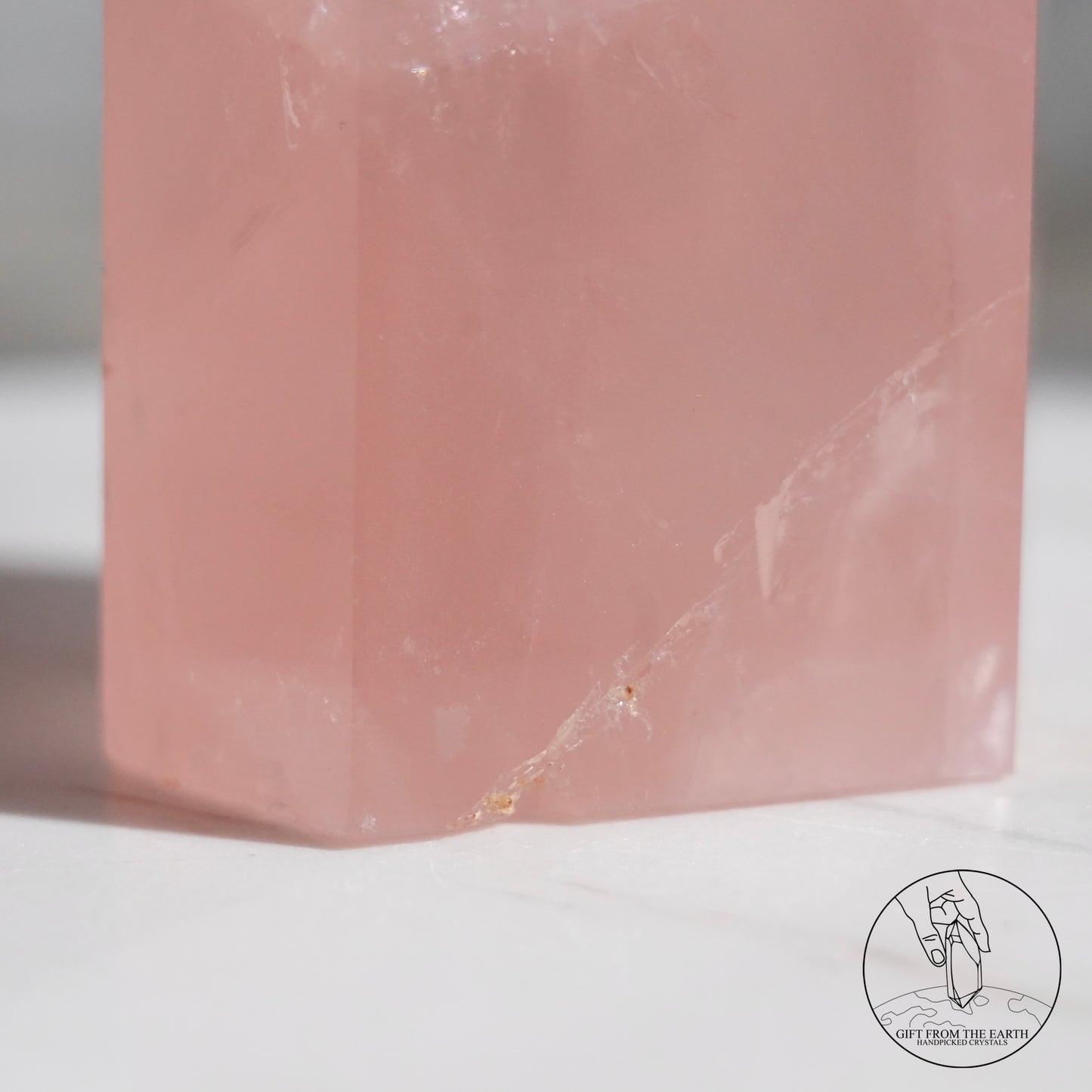 Mozambique rose quartz point