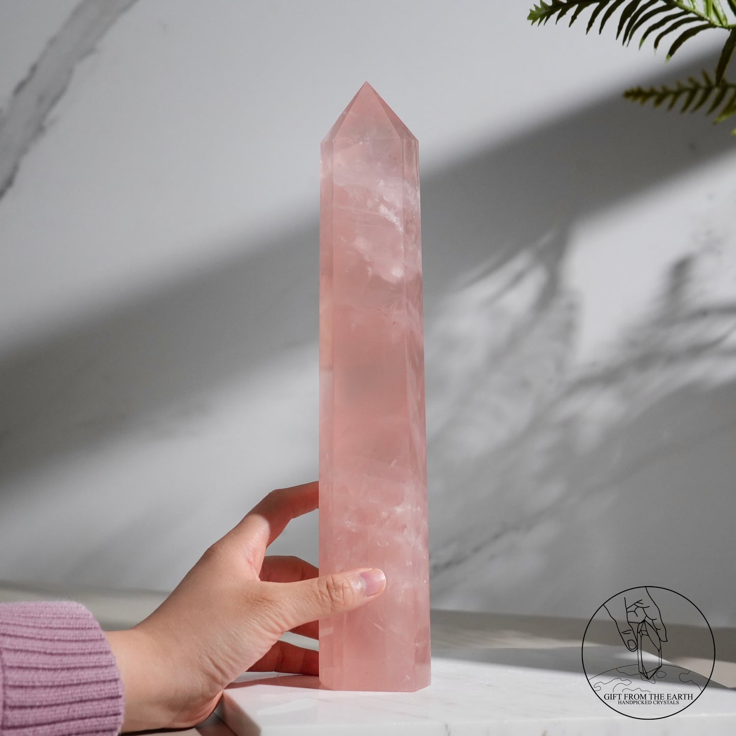 Mozambique rose quartz point