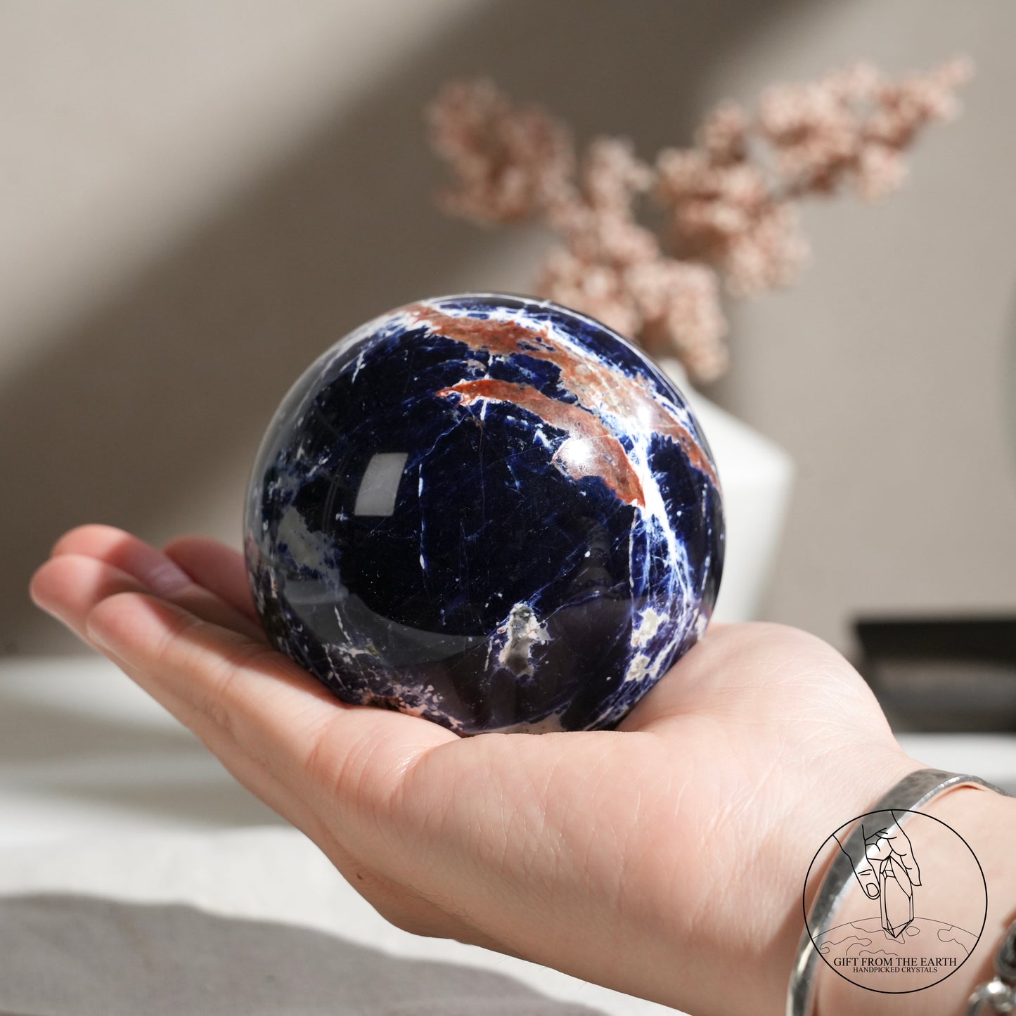 藍紋石球長石共生